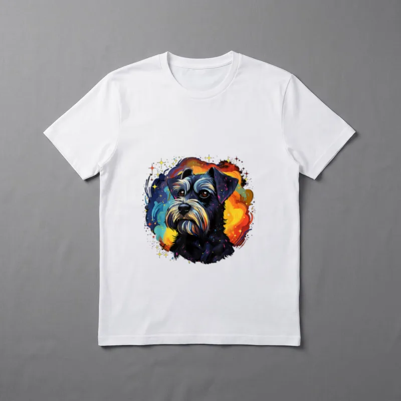 Schnauzer Hund T-Shirt 0168 – Klassisches T-Shirt in Schwarz