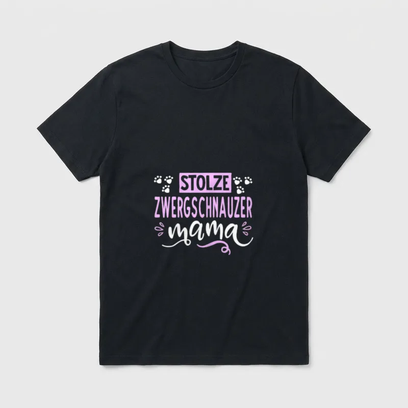 Stolze Zwergschnauzer Mama-Süße Beste T-Shirt – Klassisches T-Shirt in Schwarz