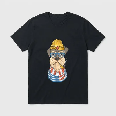 Schnauzer Hund Riesenschnauzer T-Shirt – Klassisches T-Shirt in Schwarz