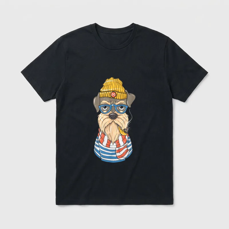 Schnauzer Hund Riesenschnauzer T-Shirt – Klassisches T-Shirt in Schwarz