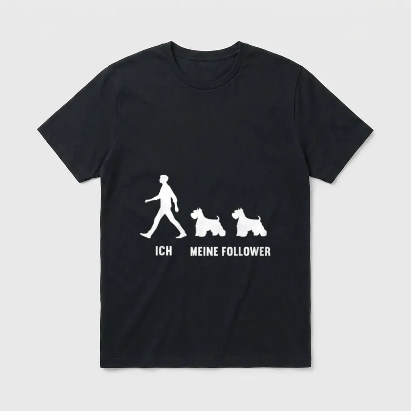 Ich meine Follower Riesenschnauzer T-Shirt – Klassisches T-Shirt in Schwarz