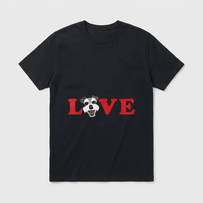 Mittelschnauzer Zwergschnauzer Hund Schnauzer T-Shirt – Klassisches T-Shirt in Schwarz