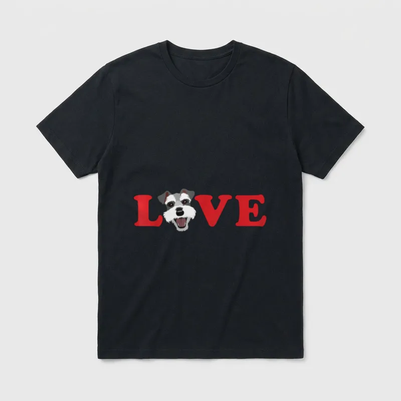 Mittelschnauzer Zwergschnauzer Hund Schnauzer T-Shirt – Klassisches T-Shirt in Schwarz