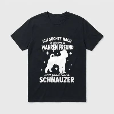 Schnauzer Motiv Gassi Hundesport T-Shirt – Klassisches T-Shirt in Schwarz