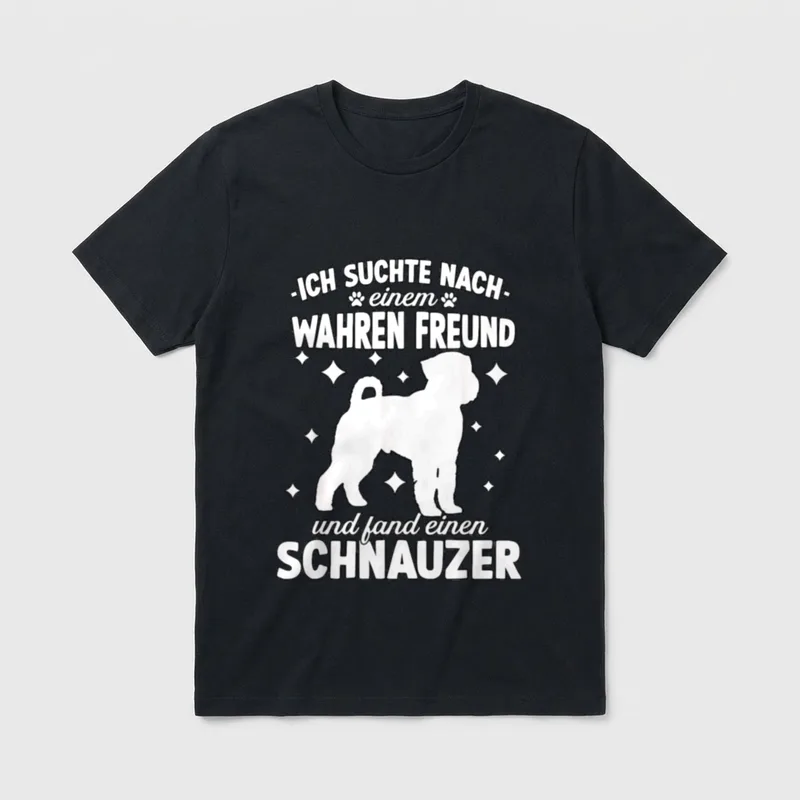 Schnauzer Motiv Gassi Hundesport T-Shirt – Klassisches T-Shirt in Schwarz