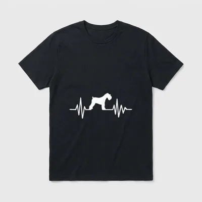 Herzschlag Zwergschnauzer T-Shirt – Klassisches T-Shirt in Schwarz