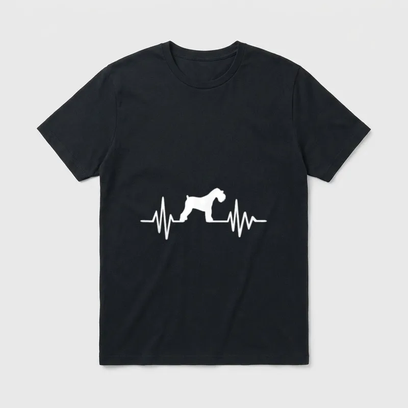 Herzschlag Zwergschnauzer T-Shirt – Klassisches T-Shirt in Schwarz