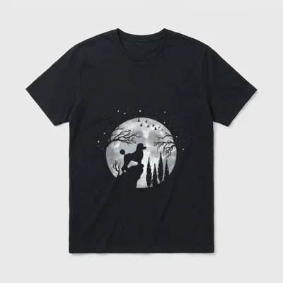 Vierbeiner Hund Hunderasse Poodle T-Shirt – Klassisches T-Shirt in Schwarz