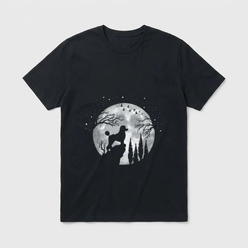 Vierbeiner Hund Hunderasse Poodle T-Shirt – Klassisches T-Shirt in Schwarz