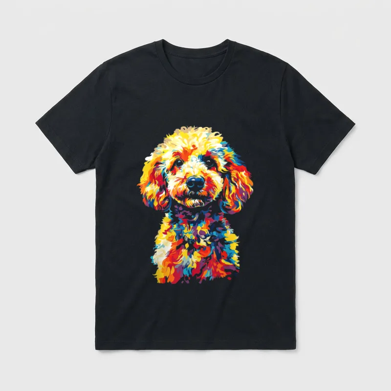 Pudel Hund Grafik Pet T-Shirt – Klassisches T-Shirt in Schwarz