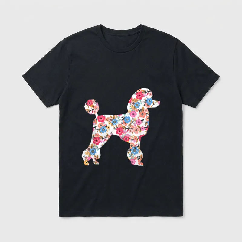 Hundebesitzer Vintage Pudel T-Shirt – Klassisches T-Shirt in Schwarz