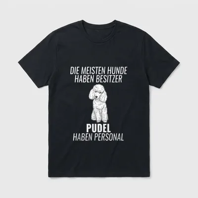 Lustiges Pudel Personal Hundehalter T-Shirt – Klassisches T-Shirt in Schwarz