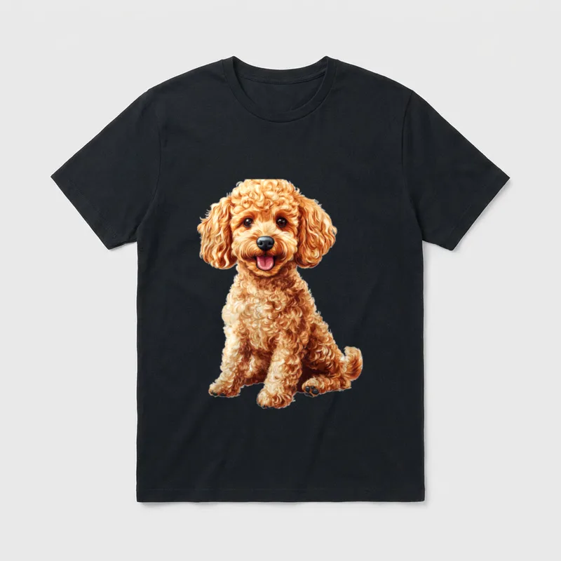 Pudel Hund Motiv Pet T-Shirt – Klassisches T-Shirt in Schwarz