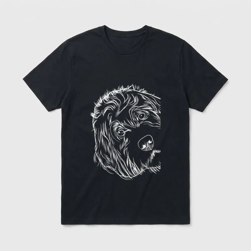 Hund Labradoodle T-Shirt – Klassisches T-Shirt in Schwarz