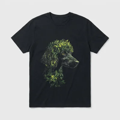 Pudel Hund Grafik Haustier T-Shirt – Klassisches T-Shirt in Schwarz