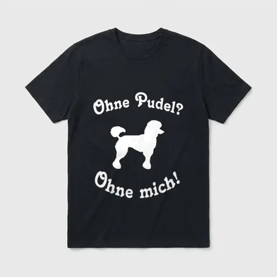 Pudel für Pudel Freunde T-Shirt – Klassisches T-Shirt in Schwarz
