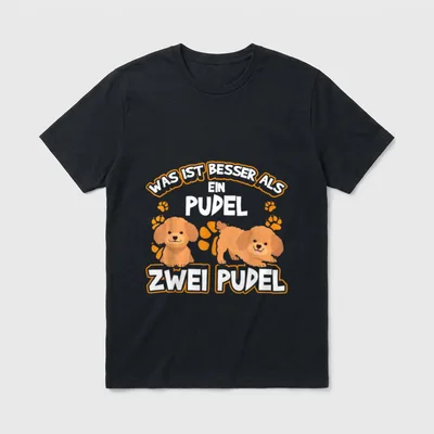 Was ist besser Pudel & Doodles T-Shirt – Klassisches T-Shirt in Schwarz