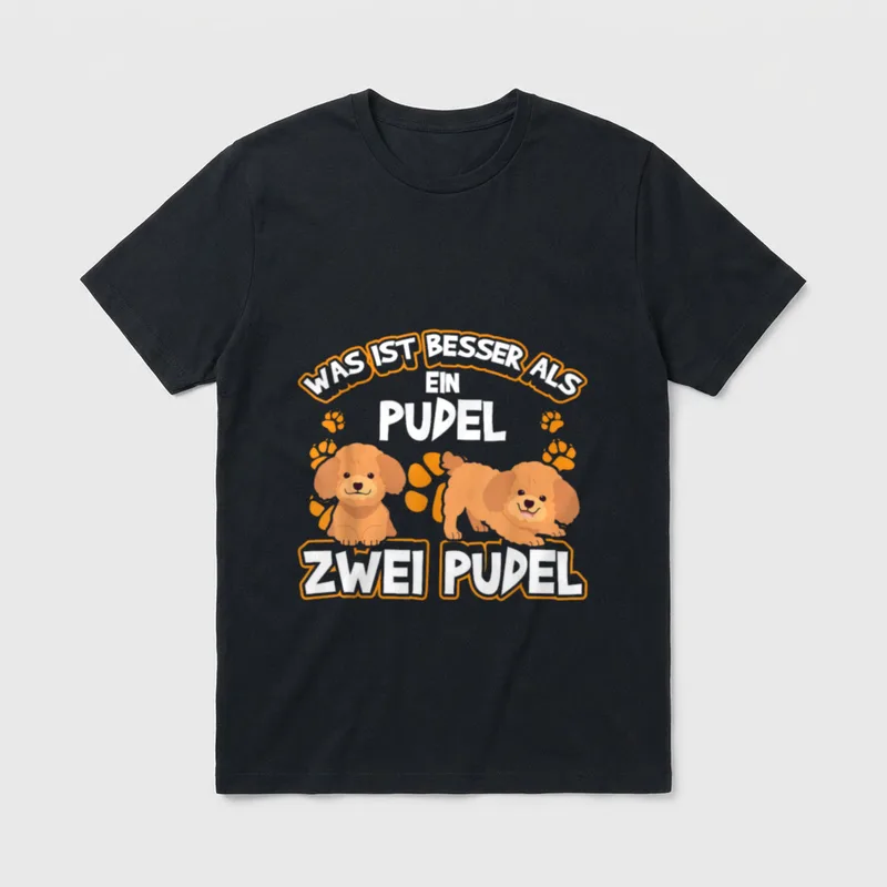 Was ist besser Pudel & Doodles T-Shirt – Klassisches T-Shirt in Schwarz