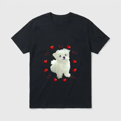 Malteser Hund Liebhaber Welpen T-Shirt – Klassisches T-Shirt in Schwarz