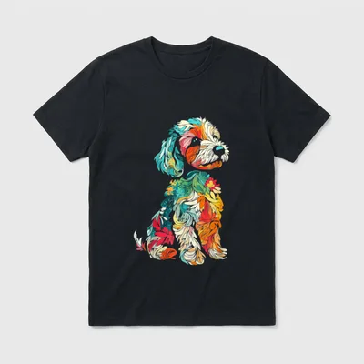 Maltipoo Hund Grafik Haustier T-Shirt – Klassisches T-Shirt in Schwarz