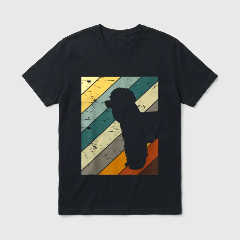 Pudel Silhouette Retro Standard T-Shirt – Klassisches T-Shirt in Schwarz