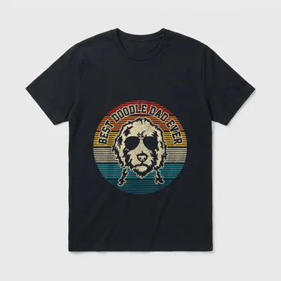 Goldendoodle Vintage Doodle Dad T-Shirt – Klassisches T-Shirt in Schwarz
