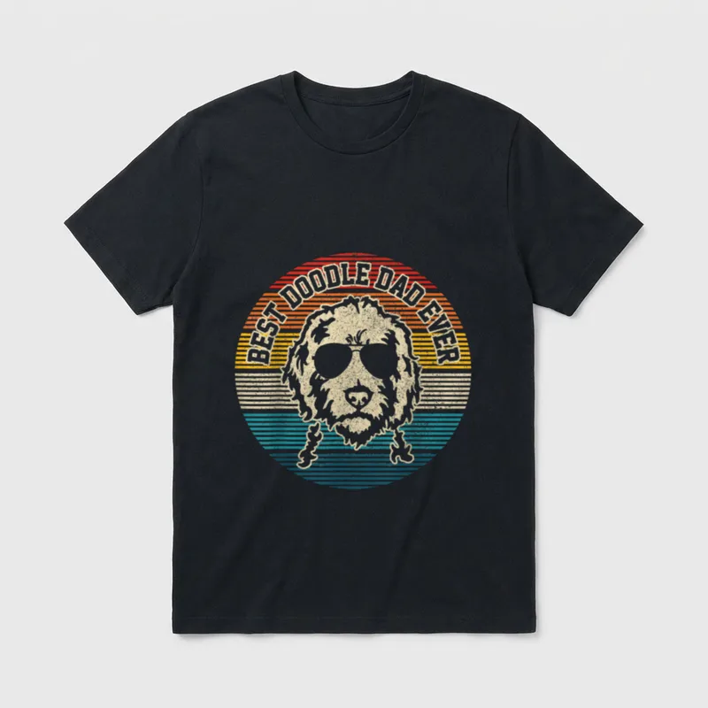 Goldendoodle Vintage Doodle Dad T-Shirt – Klassisches T-Shirt in Schwarz