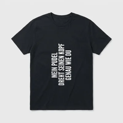 Pudel Hund Besitzer Frauchen T-Shirt – Klassisches T-Shirt in Schwarz