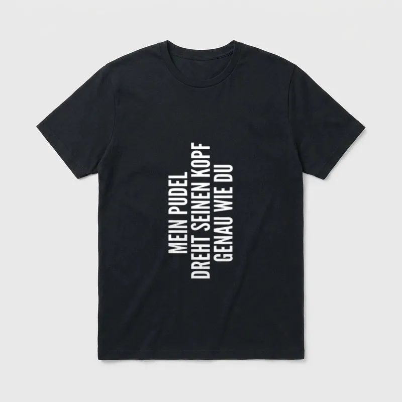 Pudel Hund Besitzer Frauchen T-Shirt – Klassisches T-Shirt in Schwarz