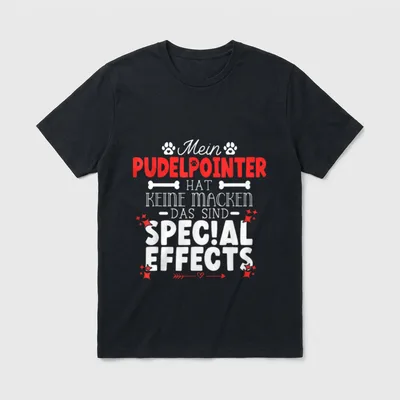 Pudelpointer hat keine Macken T-Shirt – Klassisches T-Shirt in Schwarz