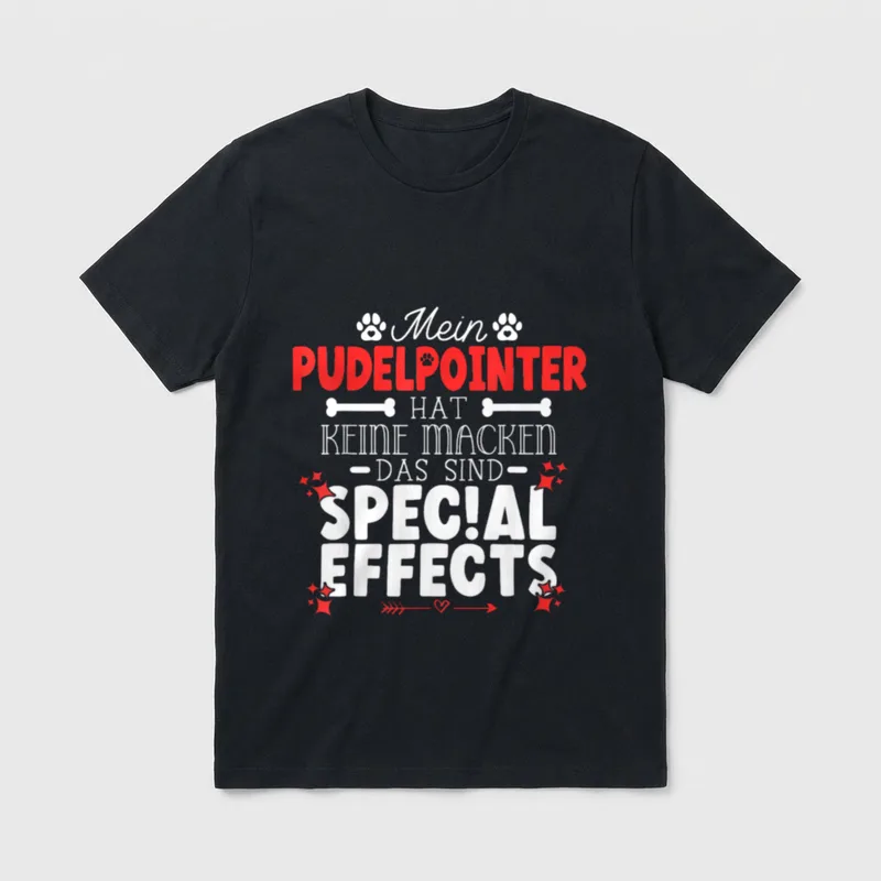 Pudelpointer hat keine Macken T-Shirt – Klassisches T-Shirt in Schwarz