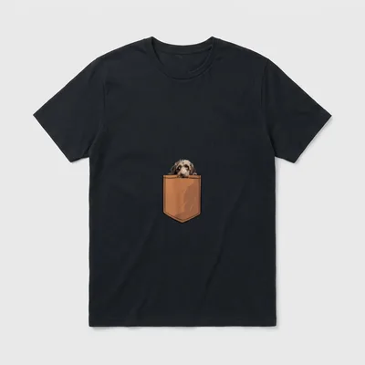 Lustiger Labradoodle-Hund T-Shirt – Klassisches T-Shirt in Schwarz