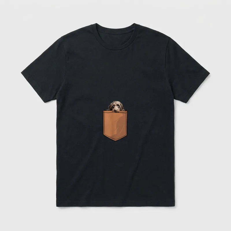 Lustiger Labradoodle-Hund T-Shirt – Klassisches T-Shirt in Schwarz