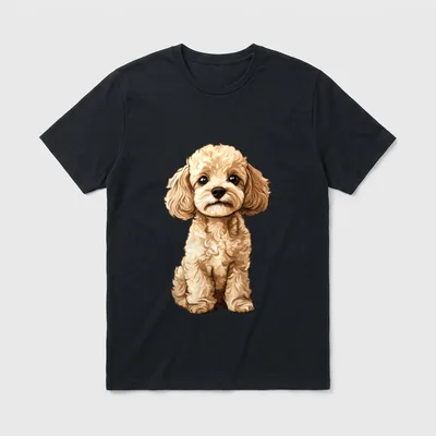 Pudel T-Shirt 0126 – Klassisches T-Shirt in Schwarz