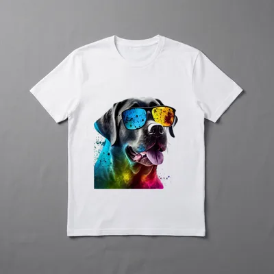 Labradoodle mit Sonnenbrille T-Shirt – Klassisches T-Shirt in Schwarz