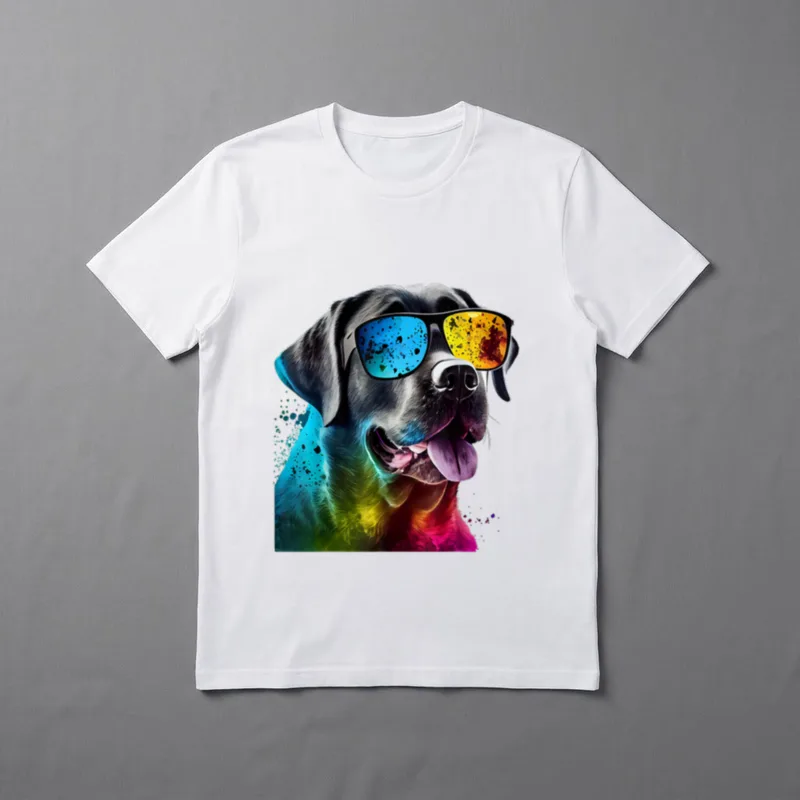 Labradoodle mit Sonnenbrille T-Shirt – Klassisches T-Shirt in Schwarz