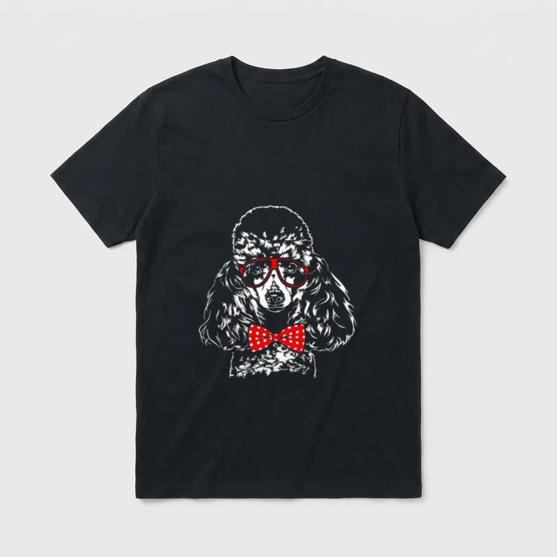 Lustiger Zwergpudel Brille Miniature T-Shirt – Klassisches T-Shirt in Schwarz