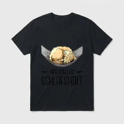 Offizielles Schlafshirt Pudel Hunde T-Shirt – Klassisches T-Shirt in Schwarz