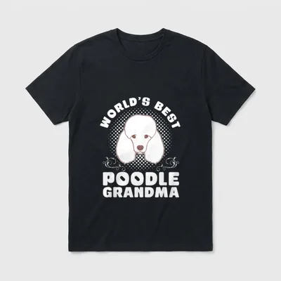 Weltbeste Pudel Oma Pudel T-Shirt – Klassisches T-Shirt in Schwarz