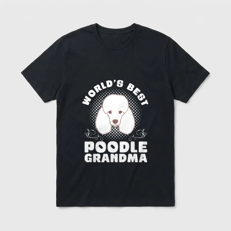 Weltbeste Pudel Oma Pudel T-Shirt – Klassisches T-Shirt in Schwarz