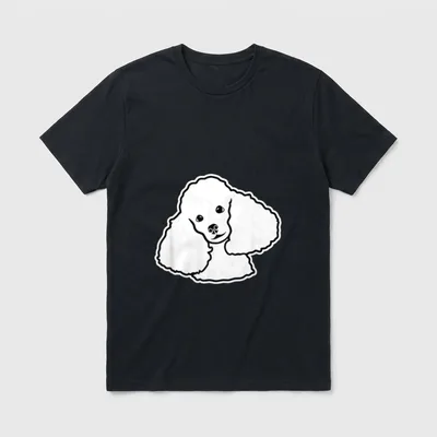 Pudel T-Shirt 0162 – Klassisches T-Shirt in Schwarz