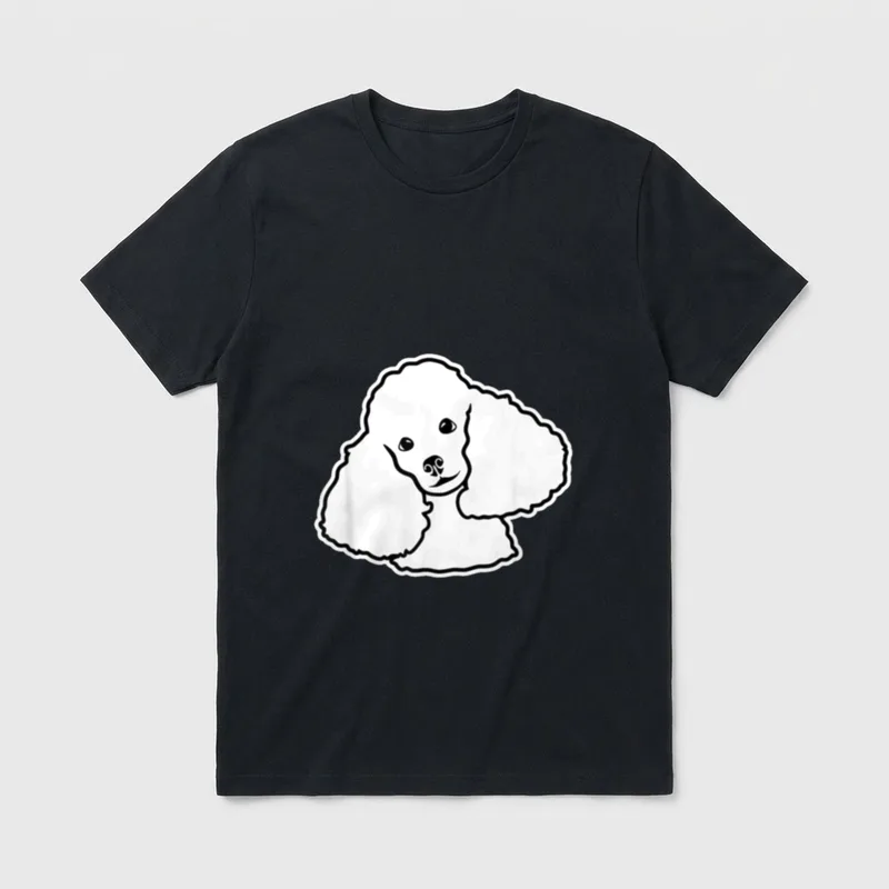 Pudel T-Shirt 0162 – Klassisches T-Shirt in Schwarz