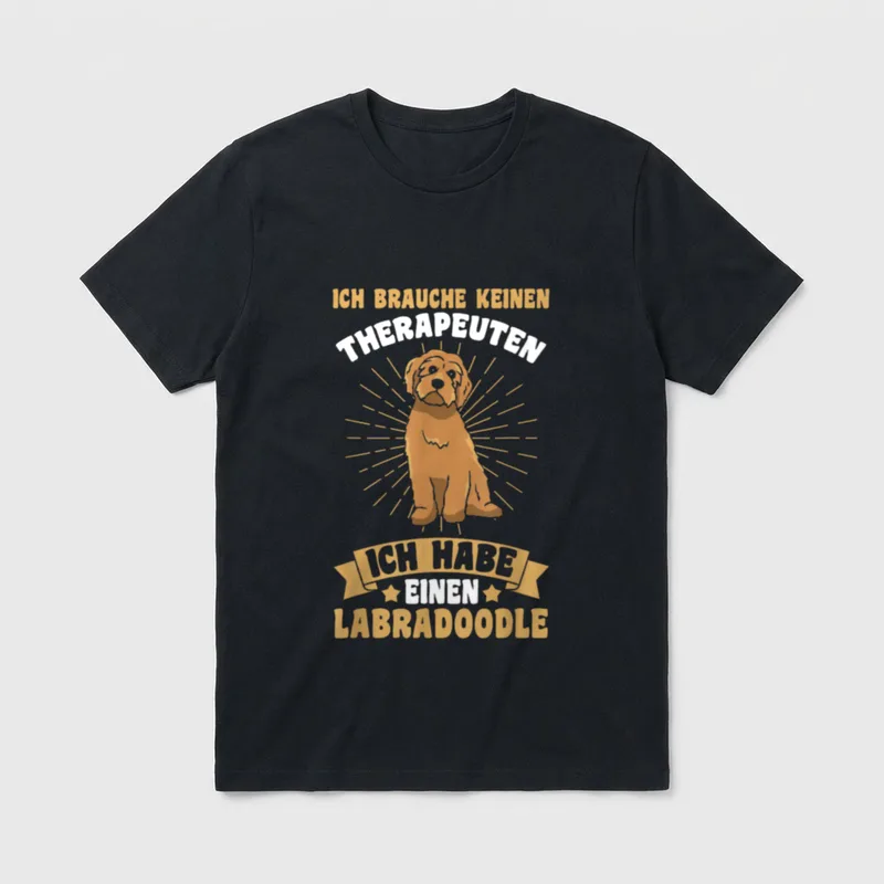 Labradoodle-Therapie T-Shirt – Klassisches T-Shirt in Schwarz