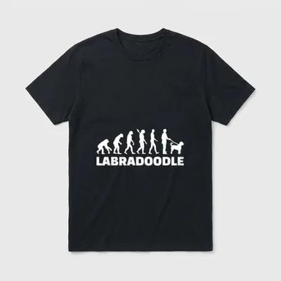 Labradoodle Evolution T-Shirt – Klassisches T-Shirt in Schwarz