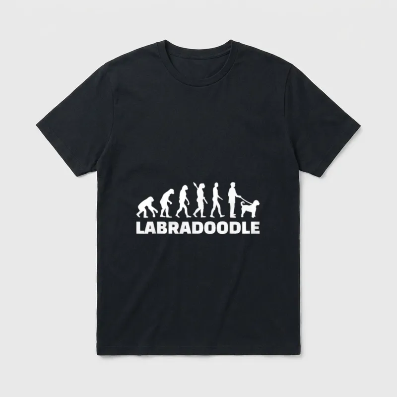 Labradoodle Evolution T-Shirt – Klassisches T-Shirt in Schwarz