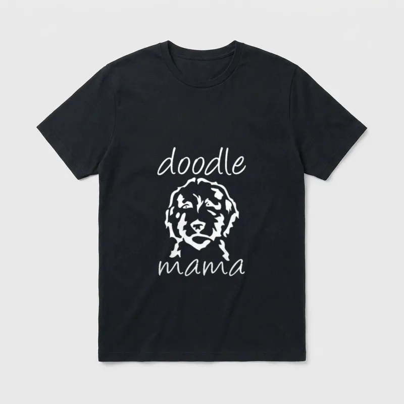 Doodle Mama Labradoodle Golden T-Shirt – Klassisches T-Shirt in Schwarz