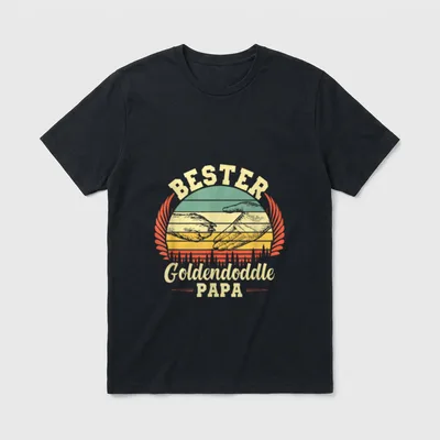 Goldendoodle Goldendoodle Papa Hunde T-Shirt – Klassisches T-Shirt in Schwarz
