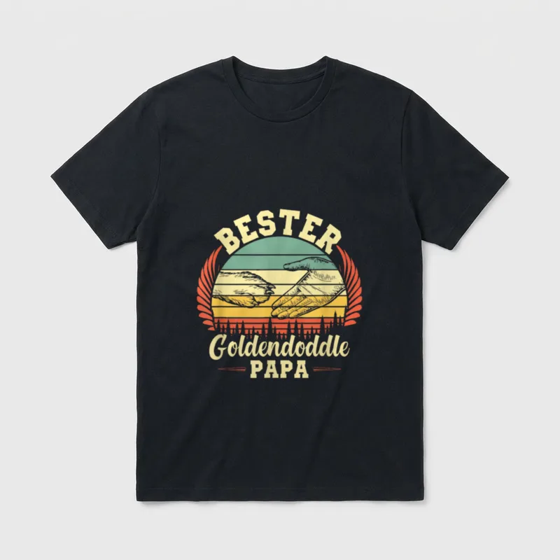Goldendoodle Goldendoodle Papa Hunde T-Shirt – Klassisches T-Shirt in Schwarz