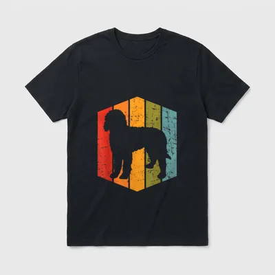 Retro für Hundeliebhaber Vintage Goldendoodle T-Shirt – Klassisches T-Shirt in Schwarz