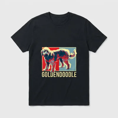 Goldendoodle Kunstwerk für Doodle T-Shirt – Klassisches T-Shirt in Schwarz